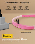 Glocusent Upgraded LED Neck Reading Light, Book Light for Reading in Bed
