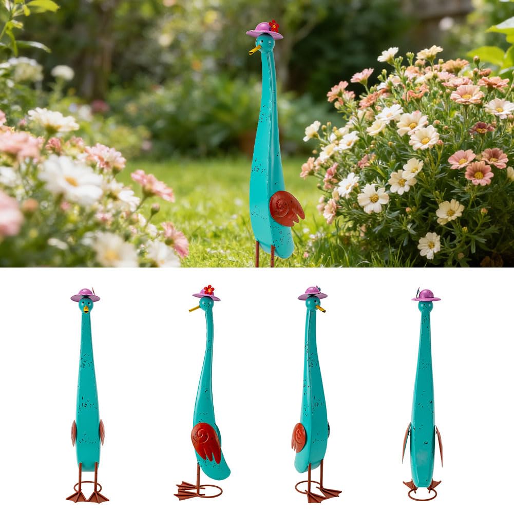 The Aura Collective 22" Duck Garden Statue Set of 2 Metal Ducks