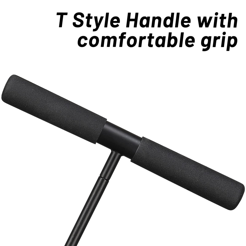 cogardenshower Metal Soil Probe Rod - Septic Tank Locator Tool with T Handle,32-48 Inch Adjustable Ground Probe Rod Steel for Tile Probing,Soil Compaction, Pipe and Gopher Runs Locating