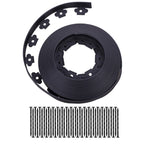 YANEYRIE Garden Edging，40FT Landscape Edging with 25 Spikes for Lawn 1.5 Inch Tall (Black, 40FT), YANEYRIE-EDGING-1.5