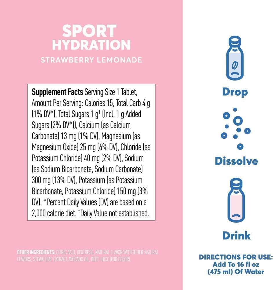 Nuun Hydration Nuun Active - Strawberry Lemonade 10 Tablets per pack(6 pack)