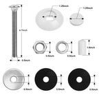 NOVINO Diving Board Bolts Kit Replacement for 6ft/8ft/10ft S.R.Smith Pool Diving Board with Two Hole Residential,Includes Bolts/Washers/Nuts,67-209-911-SS