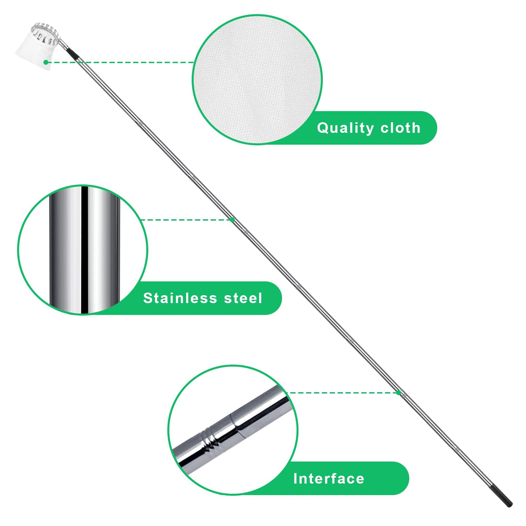 Fruit Picker Pole with Basket Telescoping, 11.5FT Fruits Picker Tool
