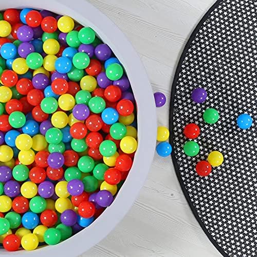 GOGOSO Ball Pit Balls for Toddler, Baby Plastic Playballs Kids Soft Pastel Pelotas Non-Toxic BPA-Free,Mix Color,100 Balls