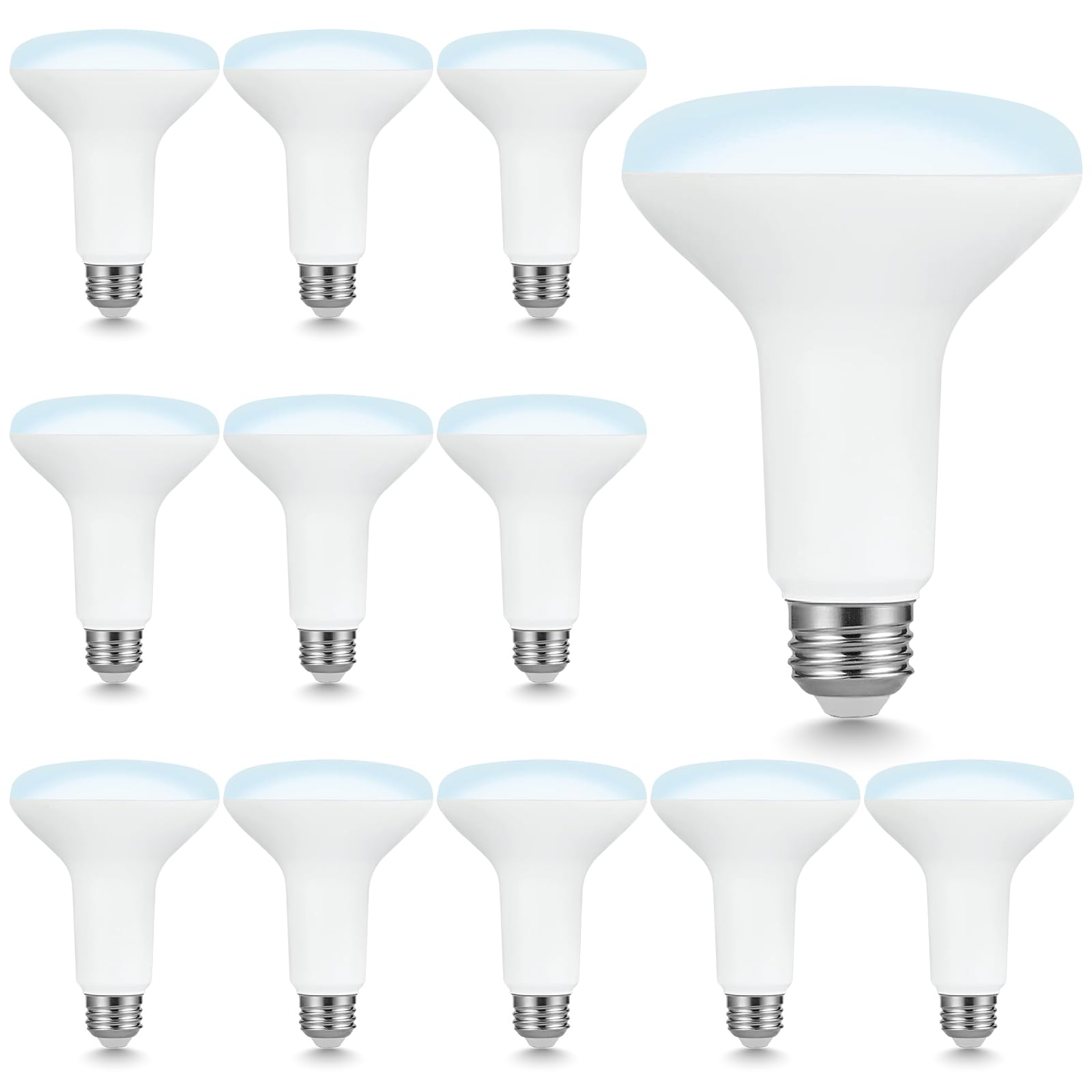 Sigalux BR30 LED Flood Light Bulbs, 7.5W Equivalent 65W, 650LM, Dimmable, 5000K Daylight, CRI 80, 110° Beam Angle, E26 Base, Energy-Efficient Indoor Recessed Lighting, 12 Pack