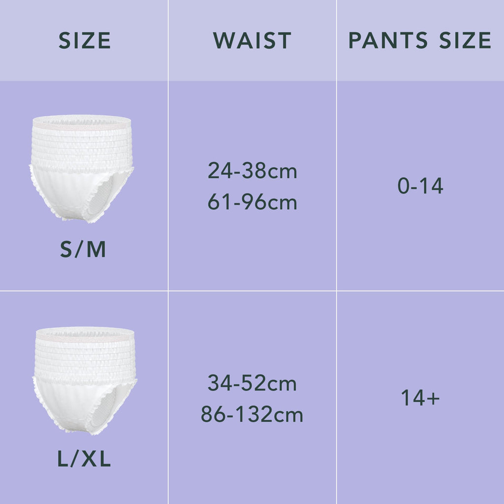 Rael Disposable Underwear for Women, Organic Cotton Cover - Postpartum Essentials, Leak Locker, Unscented, Maximum Coverage (Size L-XL, 20 Count)