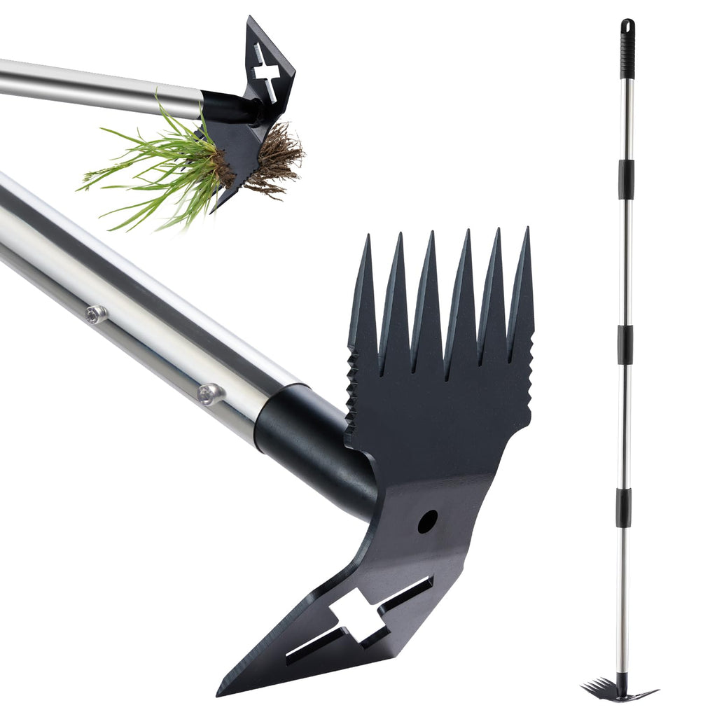 LAWFYMORI Weed Puller Tool with Long Handle, 60" Garden Weeding Tool