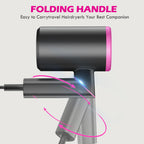 Hair Dryer, 1800W Ionic Blow Dryer, Foldable Handle Travel Hair Dryer