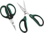 Yieldcropper Hydroponic 2-Pack Bonsai Scissors and Plant Trimming Shears Set - Stainless Steel Pruning Shears for Indoor Gardening, Succulent Harvest, and Precision Plant Care