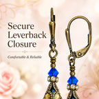 HisJewelsCreations Peacock Dangle Earrings adorned with Swarovski® Crystals
