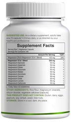 Magnesium Complex 500mg, 480 Veggie Capsules – Pack of 2 | 10-in-1 Glycinate, Citrate, Malate, Oxide, & More – 100% Chelated for Easy Absorption – Essential Mineral Supplement – Non-GMO