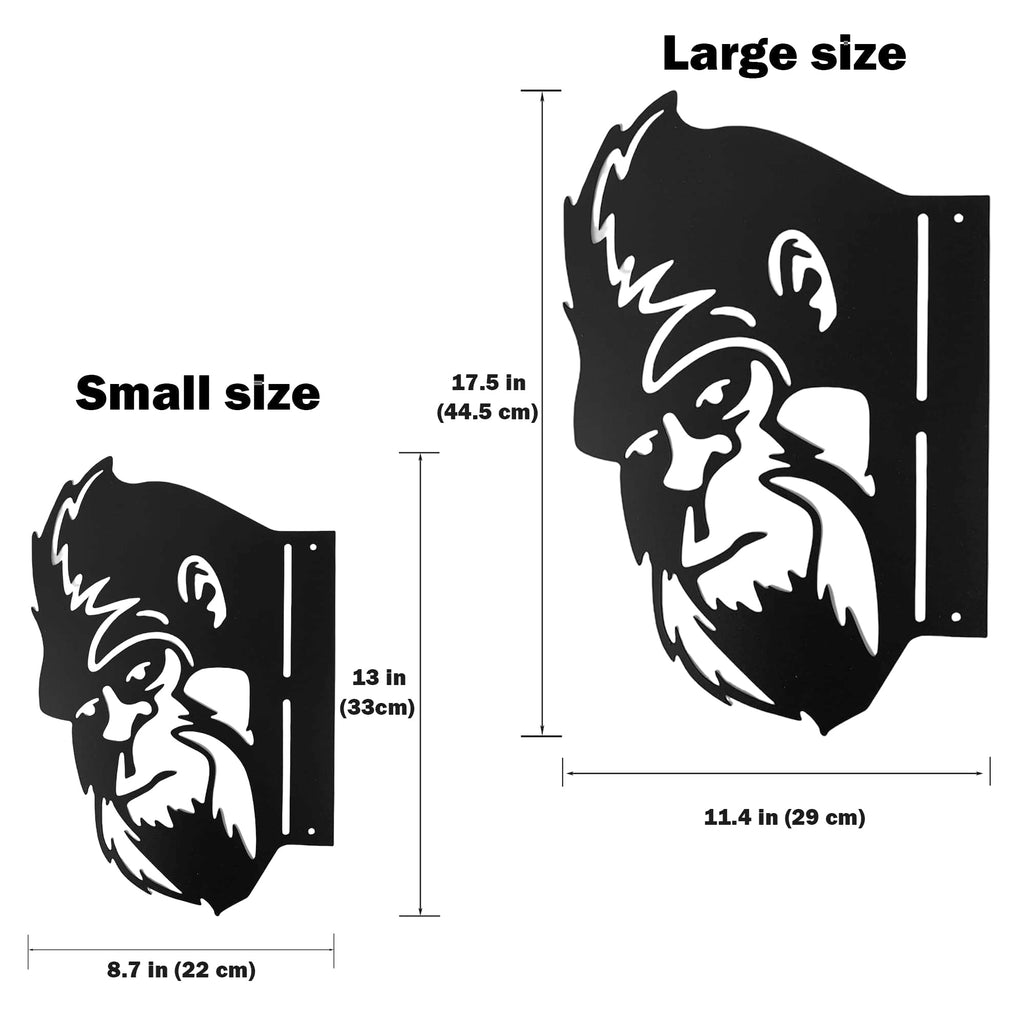 Dekorbay 17.5x11.4 IN Sasquatch Peek Metal Sign Bigfoot Yard Decor