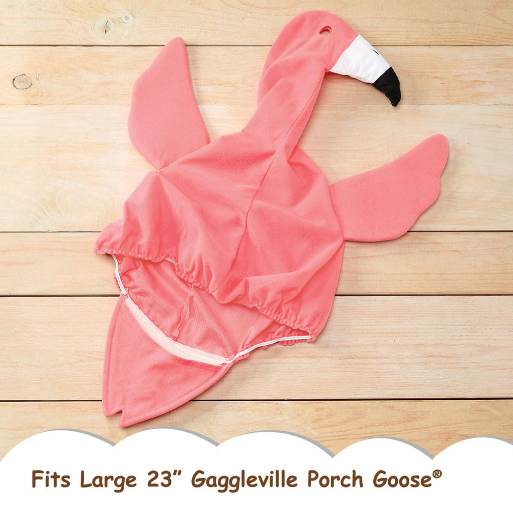 Gaggleville Flamingo Goose Outfit, Fits Large 23" H Statue, by Fox