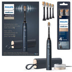 Philips Sonicare DiamondClean 9900 Prestige Electric Toothbrush - with SenseIQ Technology and Advanced AI App, 5 Brushing Modes, 3 Intensity Levels, Charging Travel Case,Midnight Blue, Model BD9002AZ
