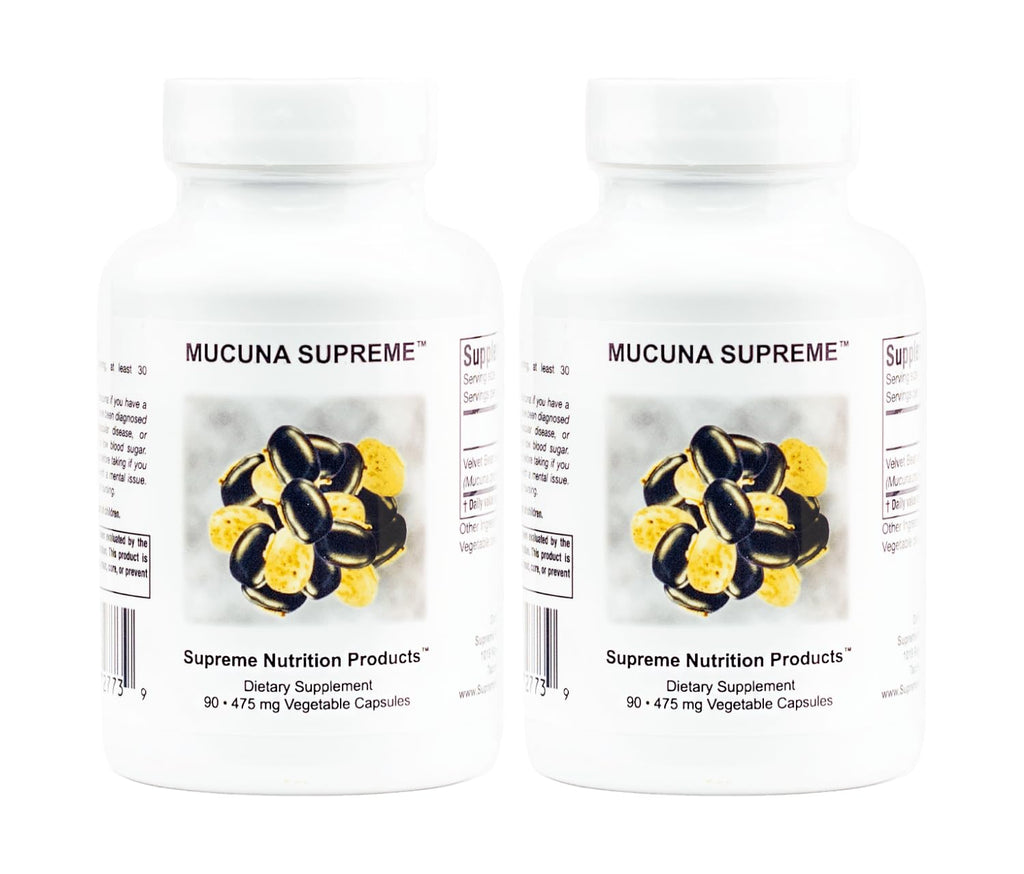 Supreme Nutrition Mucuna Supreme, 90 Pure Velvet Bean Seed Vegetarian Capsules (Pack of 2)