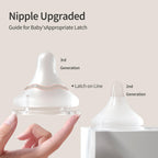 Pigeon Silicone Nipple (S) with Latch-On Line, 1+ Months, 4 Count