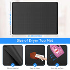 2 Pack Washer and Dryer Covers for the Top, 23.6'' x 19.7'' Silicone Rubber Mat for Laudry Machine & Dryer,Non-slip Heavy Duty Waterproof Washable Top Protector Mat Pad for Laundry & Kitchen