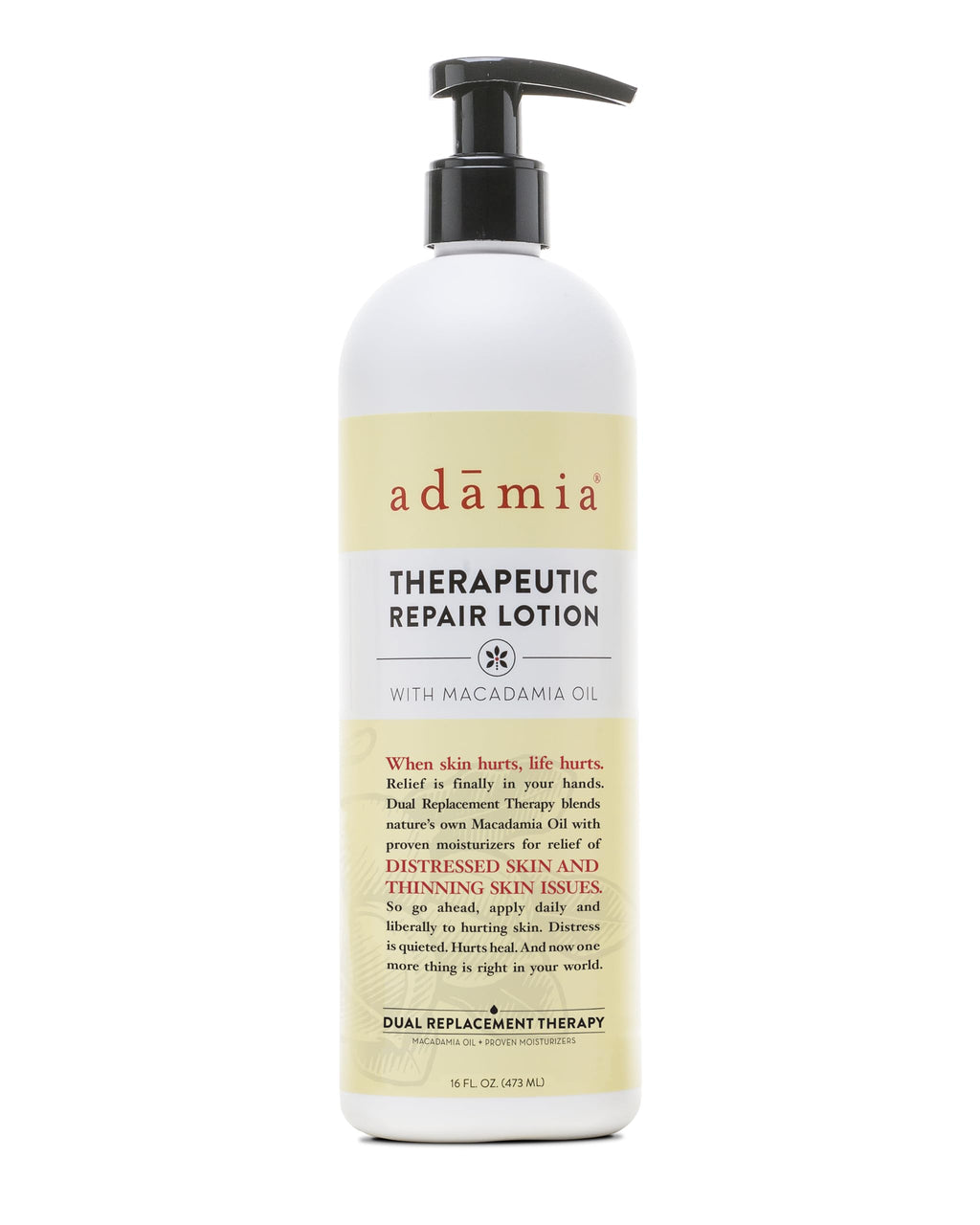 Adamia Therapeutic Repair Lotion with Macadamia Nut Oil and Promega-7, Fragrance Free, Paraben Free, Non GMO, 16 Fl Oz (355337-BC00395319)