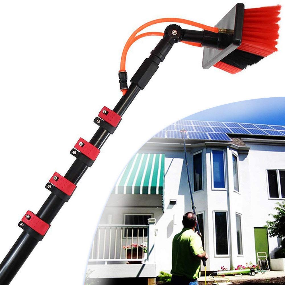 ZH-VBC Water Fed Pole Kit & Outdoor Window Cleaner Window Glass 3.6M/5.4M/6M/7.2M/9M/11M Telescopic Extension Pole Cleaning Kit, for Photovoltaic Panel Cleaning Trucks,20FT/6M