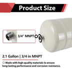 EFIELD Water Heater Expansion Tank, 2.1 Gallon, 3/4 in MNPT Connection, Thermal Pressure Protection, Safe for Potable Water,(TANK001)