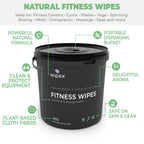 Wipex Gym Cleaning Wipes Bundle - Get (1) 400ct Lemongrass Surface Wipes & (1) 225ct Body Cloths for After Workout, Plant-Based Fitness Equipment Wipes, Clean Surfaces & Mats and Peloton Bike