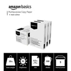 Amazon Basics Multipurpose Copy Printer Paper, 20 lb, 8.5 x 11 Inches, 3 Reams (1,500 Sheets), 92 Bright White for Home Use