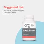 Allergy Research Group ARG L-Methionine - Essential Amino Acid Supplement - Liver Function & Energy Production Support - Free Form Amino Acid - Hypoallergenic - 100 Servings - 100 Capsules
