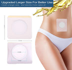 12Pcs Hypoallergenic Castor Oil Pack Wrap for Belly Button, 3.2 x 3.2 inches Disposable, Self-Adhesive, and Highly Absorbent Castor Oil Wraps Patch Pads - White