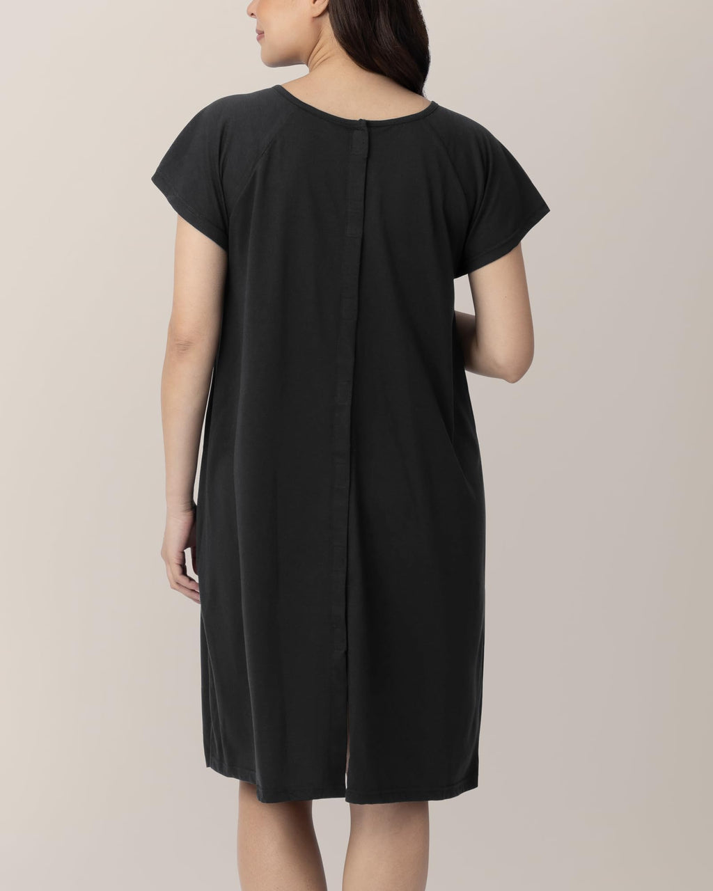 Kindred Bravely Universal Labor and Delivery Gown for Hospital | 3 in 1 Labor & Delivery, Postpartum Nursing Pajamas, Hospital Gowns for Women (Black, S-M-L)