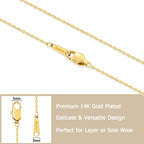 Gacimy 1.1mm 14K Gold Plated Cable Chain Necklace for Women, 22 Inches