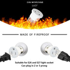 16 Pack, Light Socket Plug Adapter, Convert Light Bulb Socket to Outlet Adapter (White).