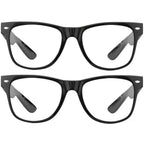 grinderPUNCH 2 Pack High Magnification Reading Glasses Strong Power Readers - 4.00-6.00 Black/+6.00