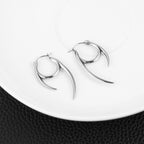 HZMAN Gothic Stainless Steel Spike Hoop Earring for Men Women,Lightweight