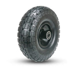 Meophk 4.10/3.50-4 Flat Free Tire and Wheel, 10 Inch Replacement Wheels for Gorilla Cart, Hand Truck, Dolly & Utility Cart, Solid Tire with 5/8" Axle Bore Hole and Double Sealed Bearings, 2 Pack