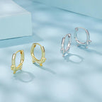RUKYF Gold Plated 925 Sterling Silver Dachshund Hoop Earrings for Women Cute Dachshund Silver Earrings Hypoallergenic Small Dog Huggie Earrings Dainty Lightweight Earring Dachshund Gift