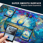 MTG Playmat, TCG Card Game Playmat, Stitched Edge, Non-Slip Rubber Bottom - 24 x 14 inch - Island