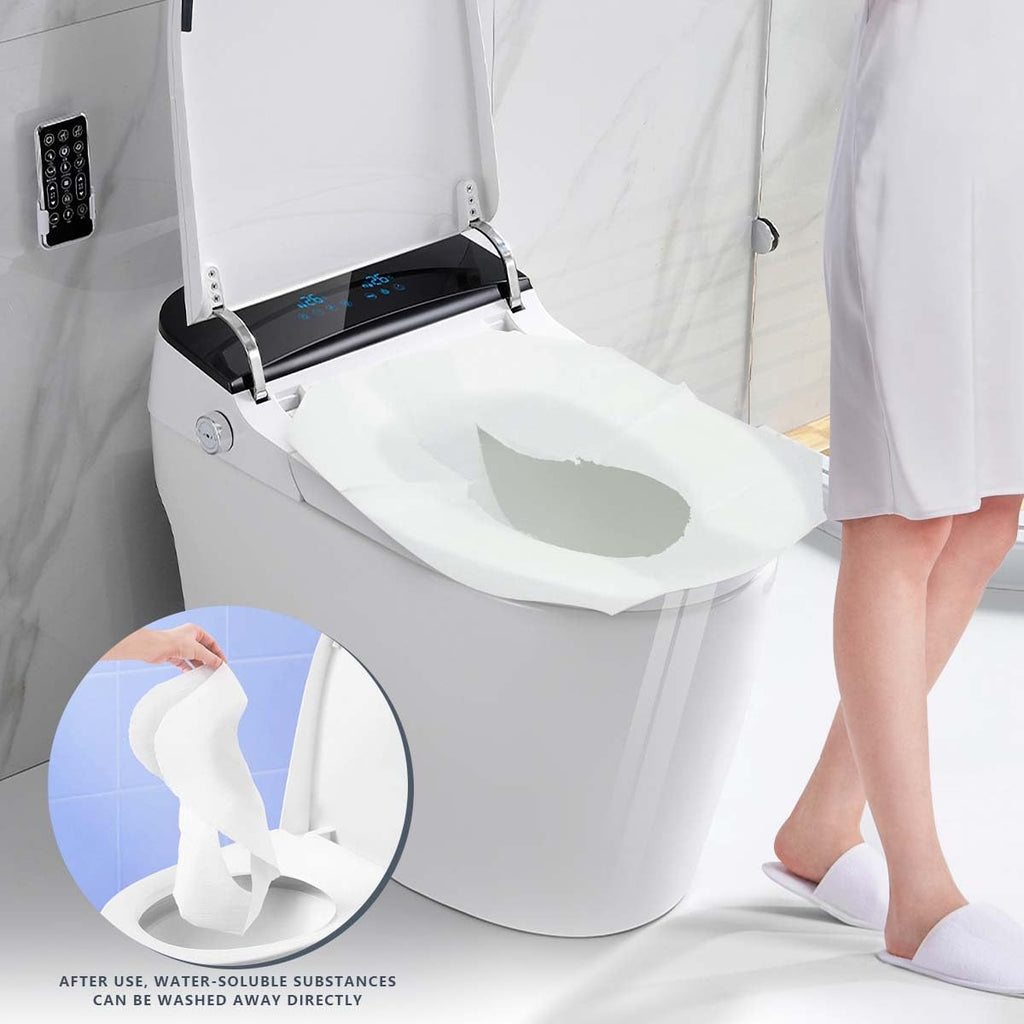 KISEER 4 Pack (1000 Pieces) Disposable Toilet Seat Covers Flushable Paper Toilet Seat Cover for Bathroom, Hotels, Travel, Kids or Adults