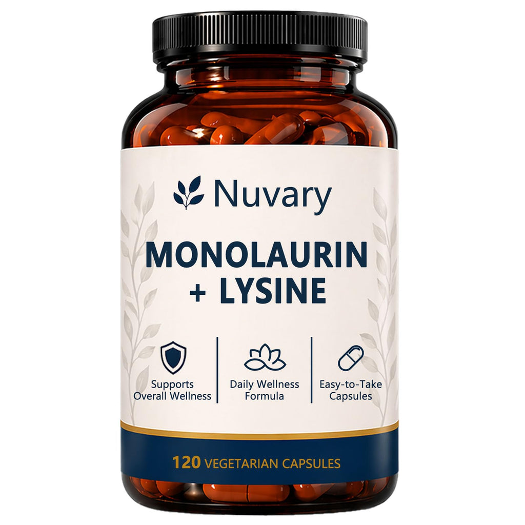 Nuvary Monolaurin Lysine Capsules, 120 Count (1)