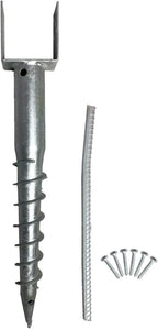 Ashman Ground Screw (1 Pack), No Dig, U-Model Screw in Post Stake - 27" Inch Long, Fits Standard 4x4 (3.5" X 3.5" Inch) Great for Mailbox Posts.