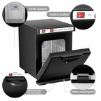 Hot Towel Warmer for Spa, Thermostatic Towel Heater, 2-in-1 Professional Mini Towel Warmer, Beauty Salon and Spa Towel Warmers for Facial.(5.5L-Black)
