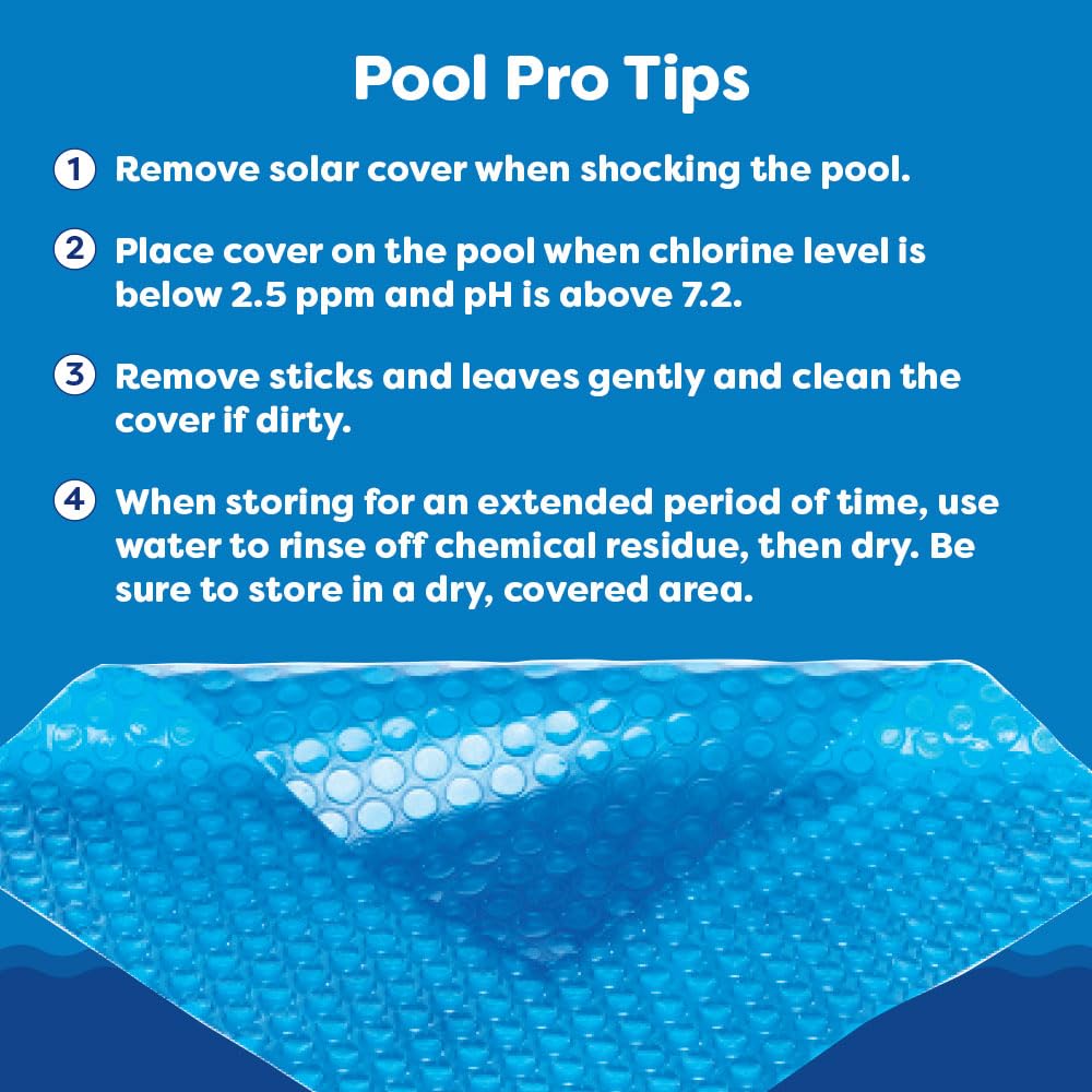 In The Swim 18' Ultra Silver Round Solar Pool Cover 16 Mil for Solar Heating Above Ground Pools and Inground Pools