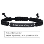 RIPFEVURN 4 Pack Cremation Jewelry Bar Urn Bracelet for Ashes for Women Men Adjustable Memorial Keepsake Rope Braided Bracelet