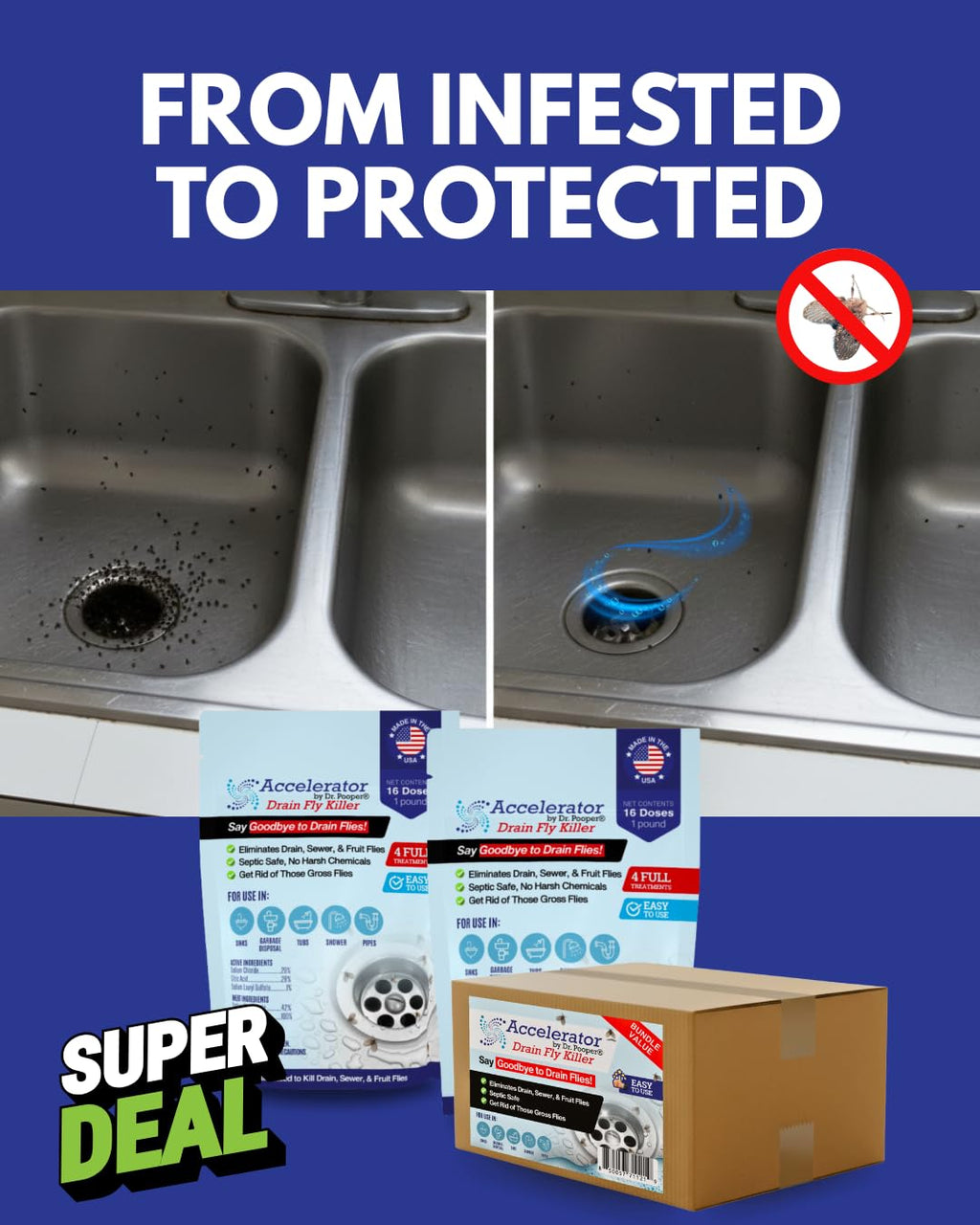 Drain Powder 32oz Powder – Complete Drain & Pipe Treatment Kit