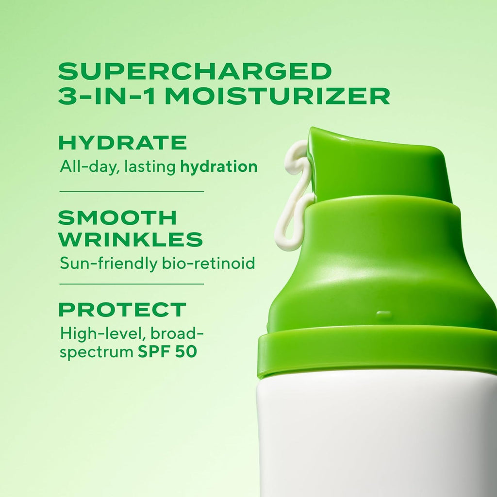 Murad Superactive Wrinkle-Fighting Moisturizer SPF 50 - Bio-Retinoid Ultra Sheer Facial Sunscreen Gently Targets Fine Lines and Wrinkles With Aging Protection From UVB/UVA - 1.7Fl Oz
