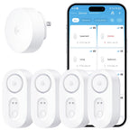 GoveeLife Upgraded Smart Water Leak Detector 1s with 1804 ft Ultra-Long Range, WiFi Water Sensor with SMS/Email/APP Push and Sound Alarm, 5-Year Battery Life, Suit for Home, Basement, Kitchen, 4 Pack