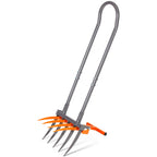 Walensee Broadfork Garden Tool, 9 Tines Heavy Duty Broad Fork Hand Tiller, 2-in-1 Garden Pitchfork with Ergonomic U-Shaped Handle, Spading Digging Fork for Gardening, Cultivating