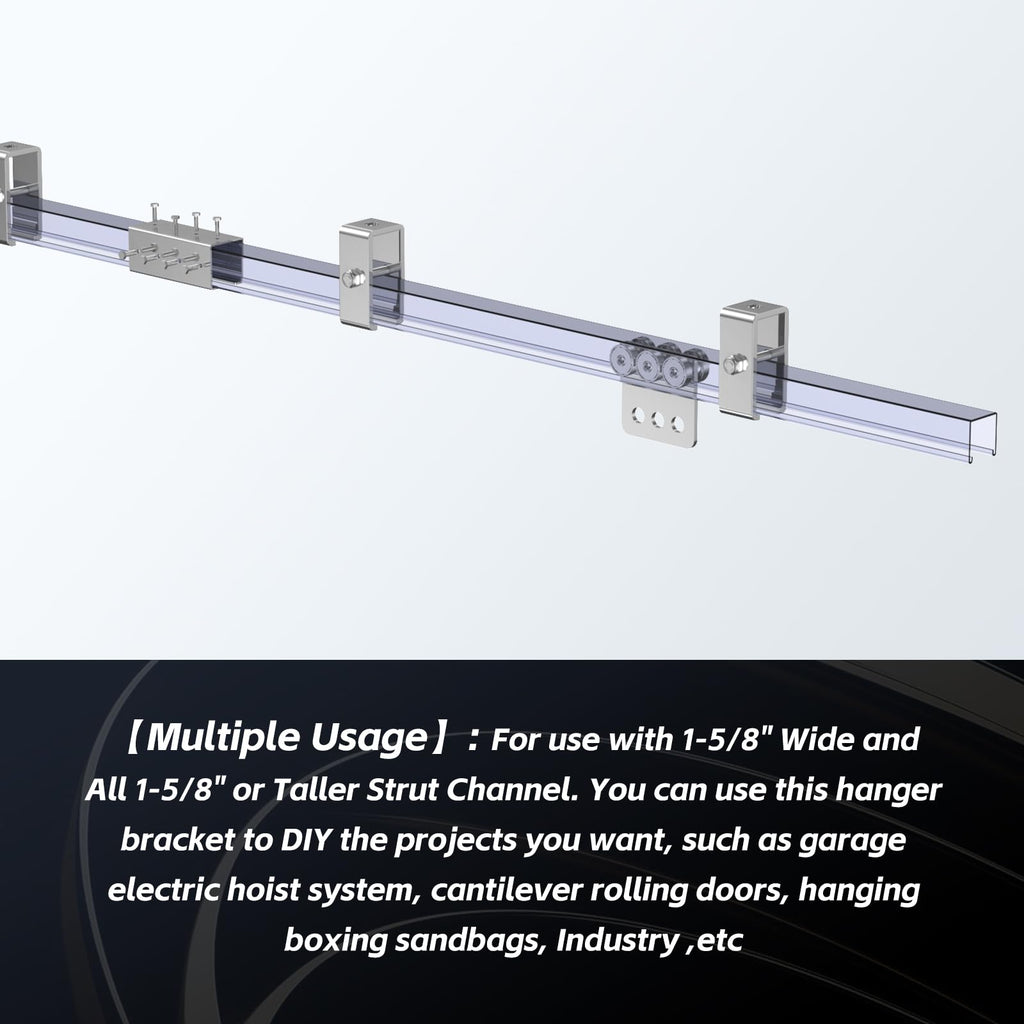 SKTREX Channel Trolley Track Hanger Bracket for UNISTRUT Strut Channel, 1-5/8 Intermediate Support Hange Bracket for All 1-5/8" Channel Trolley Track (6)