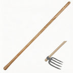 Paiaojia 55-Inch Pure Solid Wood Replacement Handle for Garden Hoe Digging Spading, Surface Coated with Protective Paint, Clear Finish, Convenient and Durable (Spade & Fork Head Not Included)