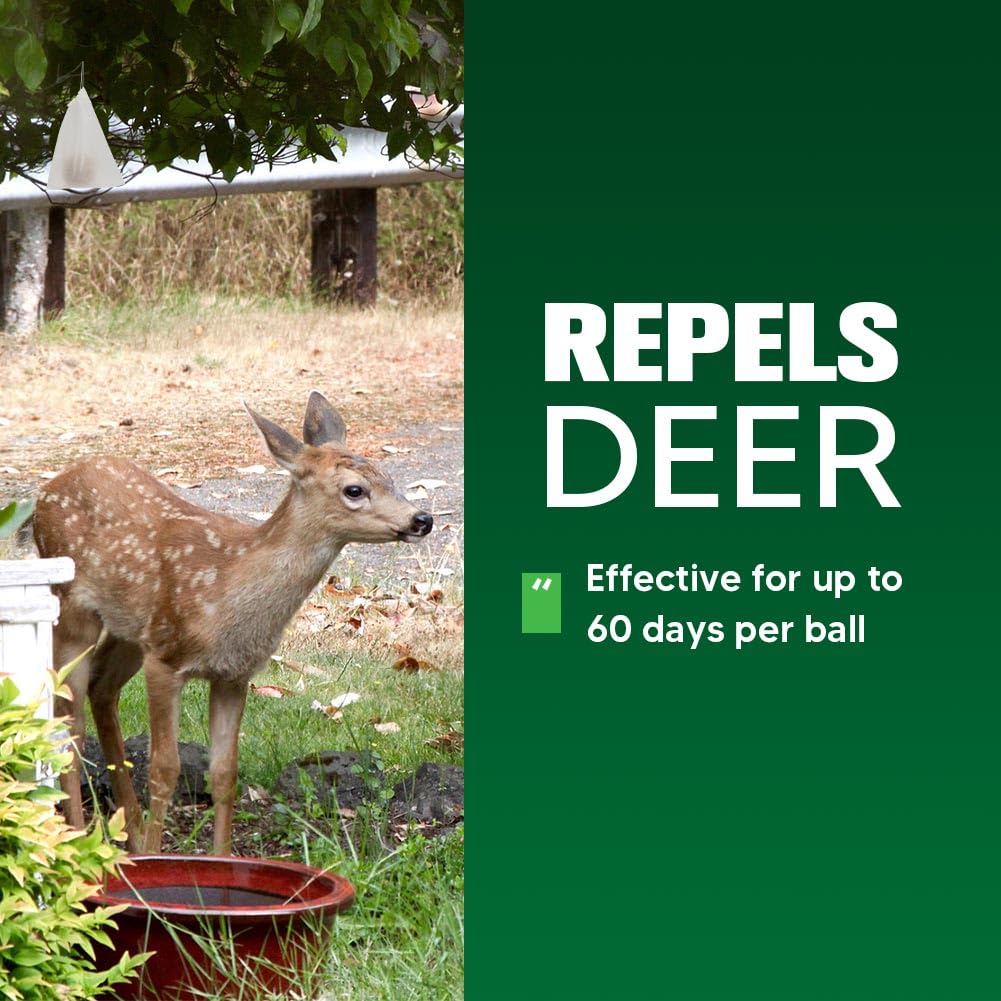 pzwmmsse Deer Repellent Outdoor, Rabbits Repellent for Garden, Bunny Repellent, Deer Deterrent for Plants, Keeps Deer & Rabbit Away from Yard, Lasting for 2 Months, Safe for Humans & Pets-8 Pack