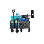 280LBS Small Collapsible Folding Wagon Cart Lightweight with 2 Cup Holders